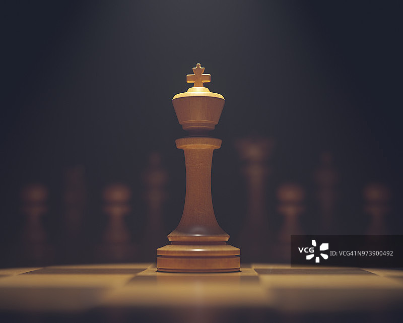 棋盘上的国际象棋国王图片素材