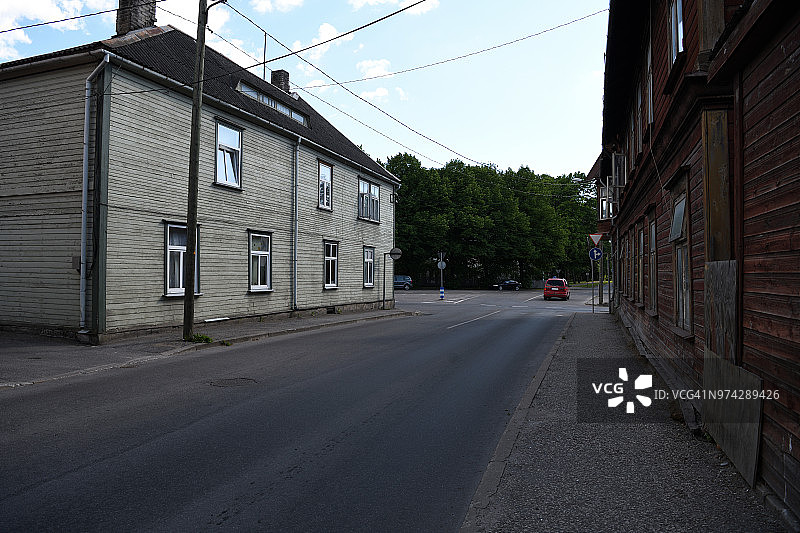 爱沙尼亚派尔努的城市街道和建筑外观图片素材