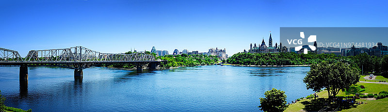加拿大首都渥太华全景图片素材
