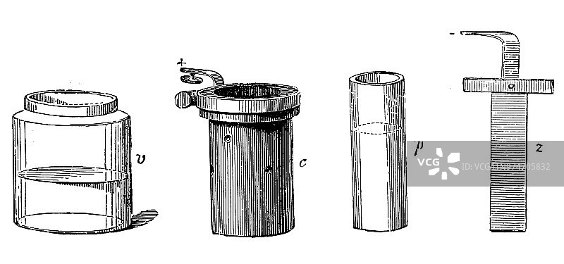 本生电池：锌碳原电池图片素材