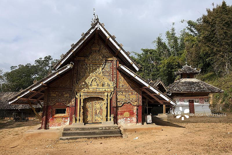 缅甸景栋附近万涅佛教寺院，金三角图片素材