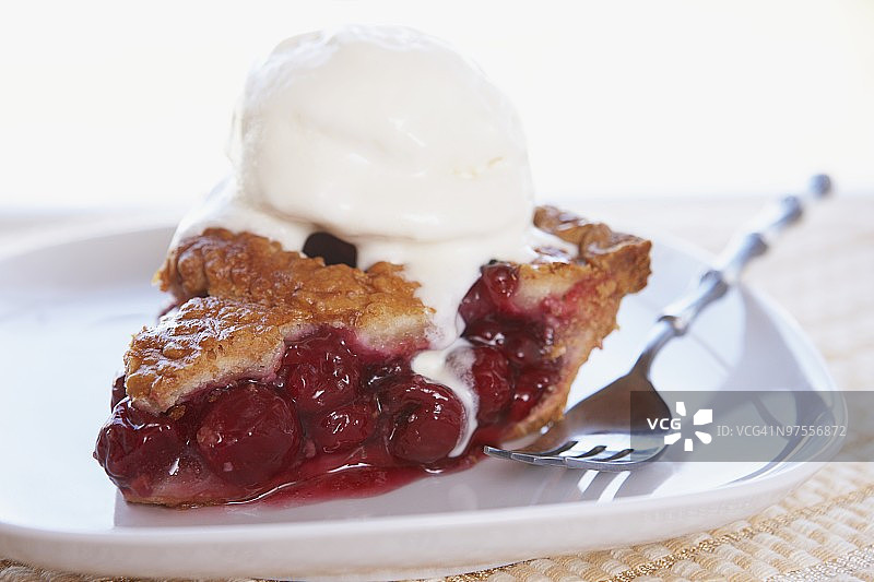 樱桃派切片图片素材