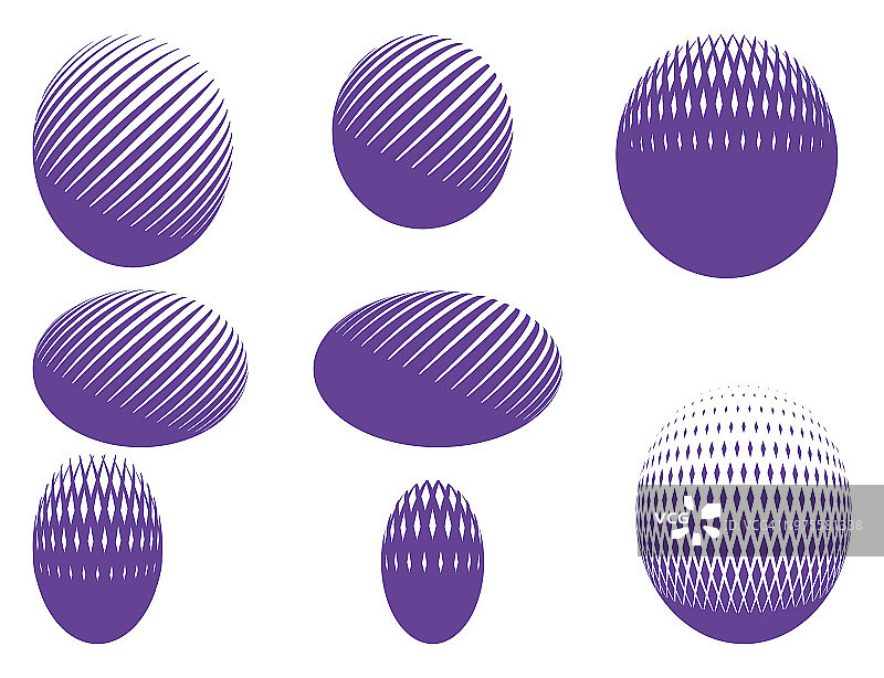 球体和椭圆集合图片素材