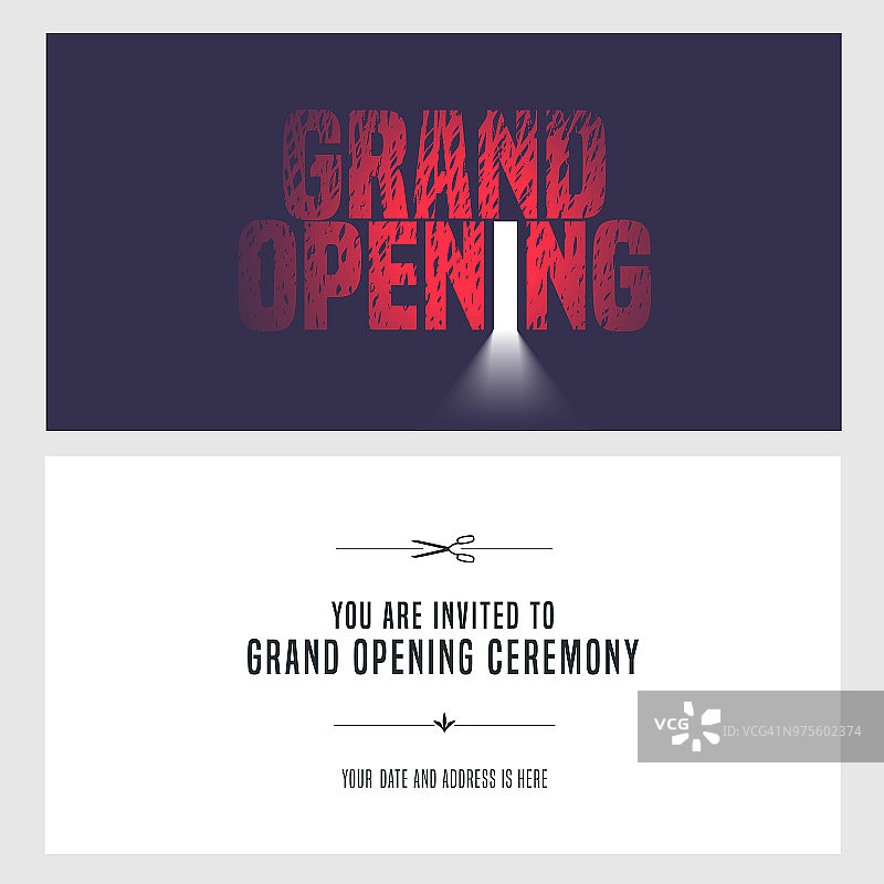 盛大开业矢量邀请函图片素材