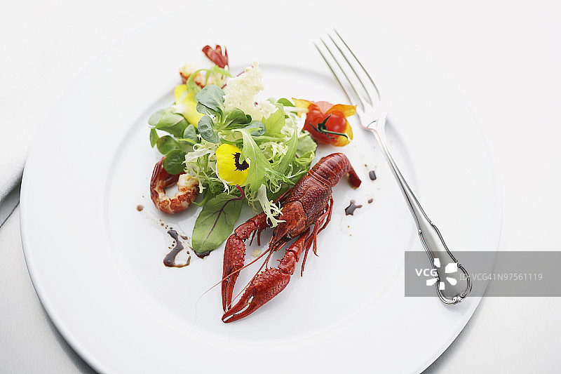 小龙虾晚餐图片素材