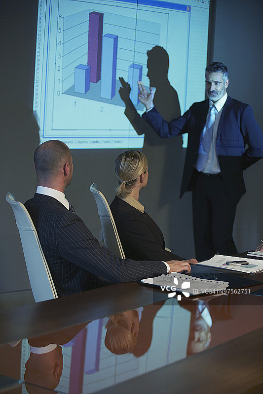 商人做演示图片素材