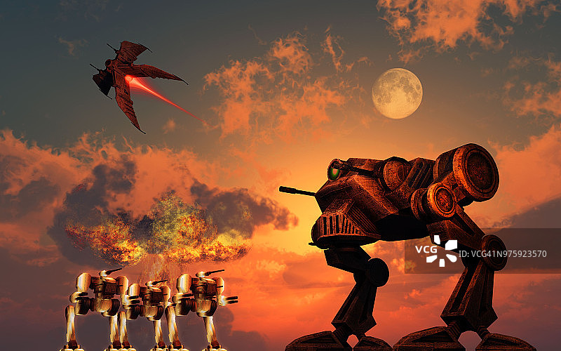 未来机器人战争图片素材