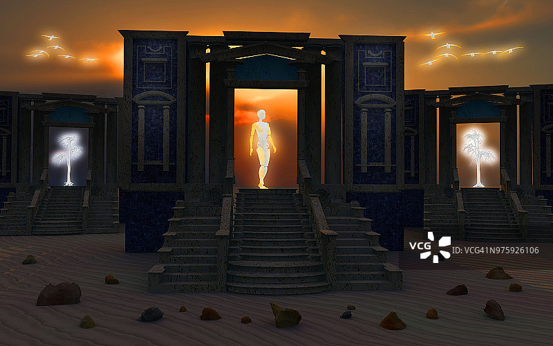 通往天堂的神话阶梯图片素材