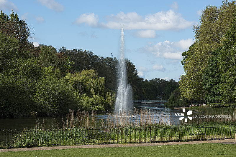英国伦敦圣詹姆斯公园湖图片素材