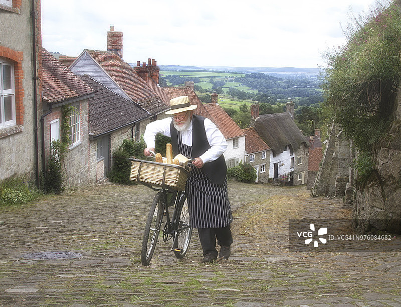 20世纪40年代的老式送货员图片素材