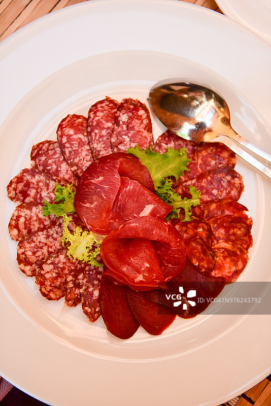 立陶宛切片香肠图片素材