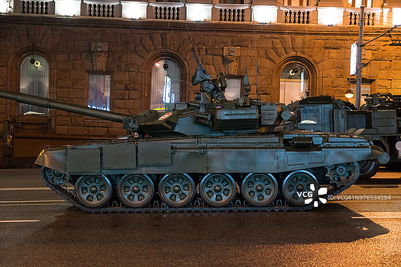 T-90俄罗斯第三代主战坦克，莫斯科图片素材