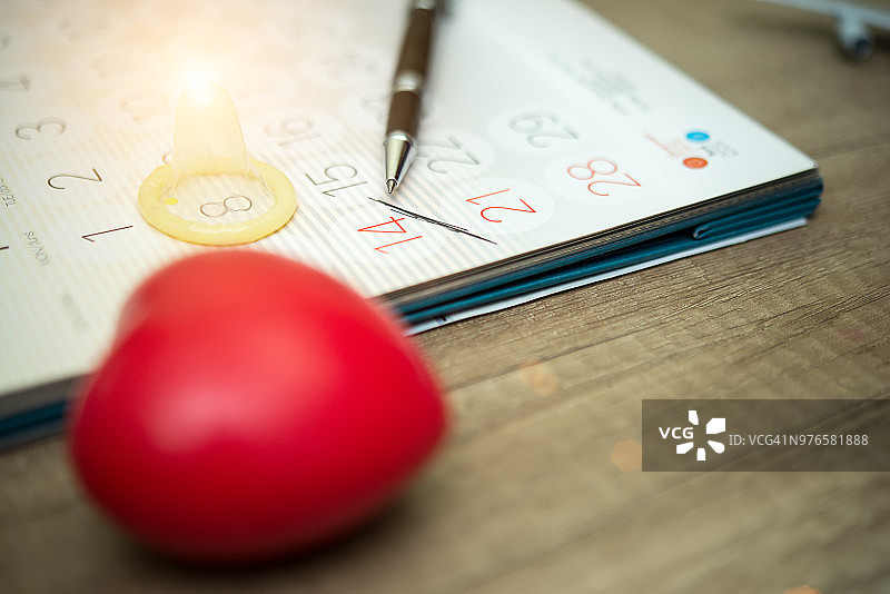 日历上的安全套图片素材