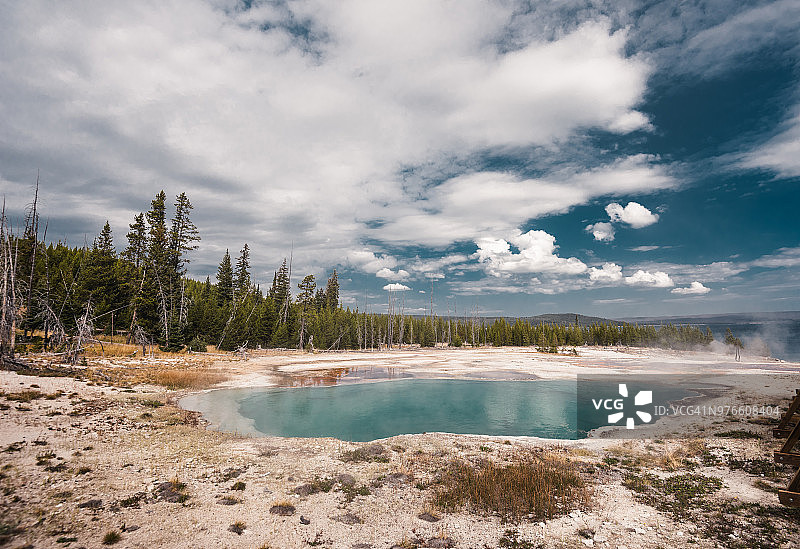 黄石国家公园温泉图片素材