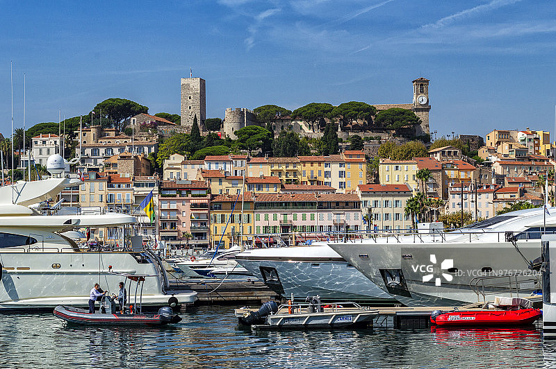 法国普罗旺斯-阿尔卑斯-蓝色海岸戛纳城堡图片素材