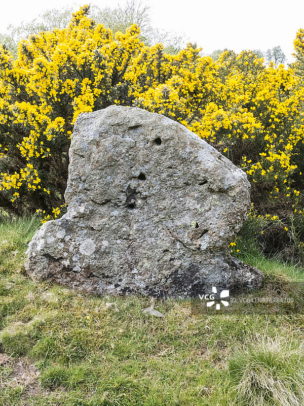 有孔石块形成的岩石炮图片素材