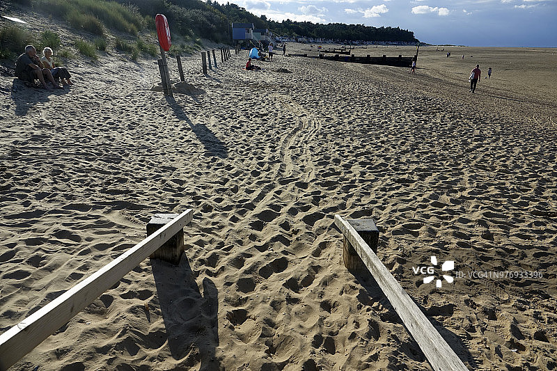 英格兰诺福克霍尔克姆海滩，英国最好的海滩之一图片素材