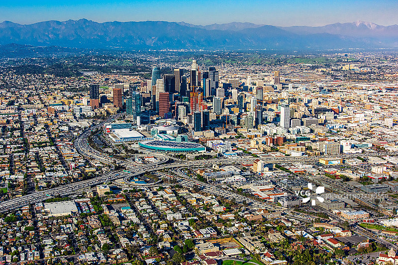 洛杉矶市中心航拍图片素材