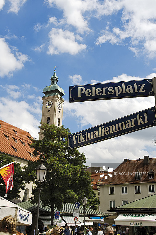 德国巴伐利亚慕尼黑：维克图阿里安市场图片素材