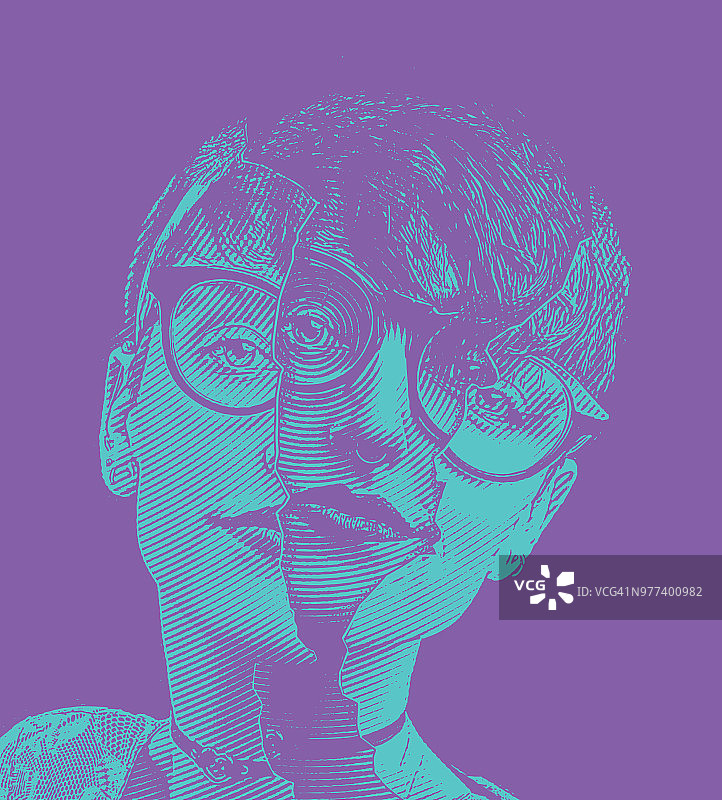 年轻女性和自我提升的概念插图图片素材