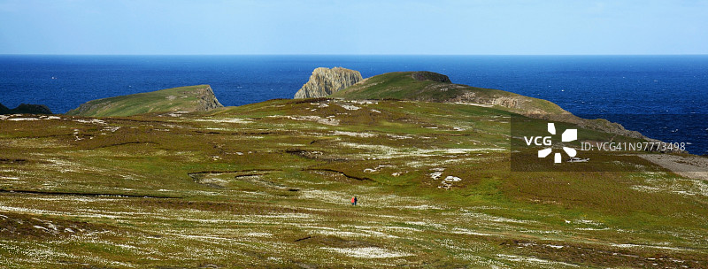 人们走过苔草图片素材