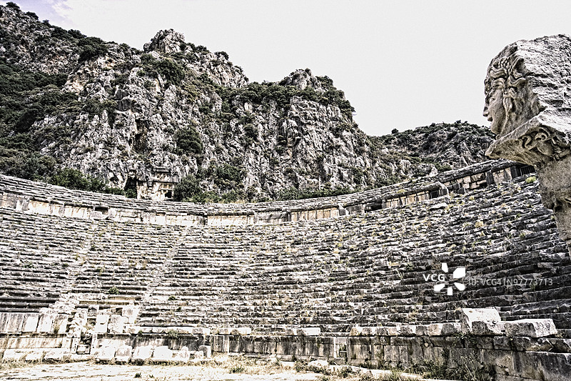 土耳其安塔利亚省米拉的圆形剧场图片素材