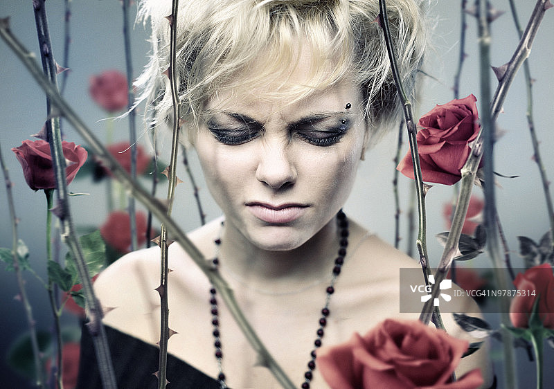 玫瑰与泪水图片素材