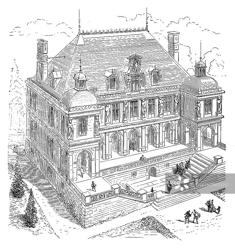 欧仁·维奥莱-勒-杜克设计的法国领主宅邸图片素材