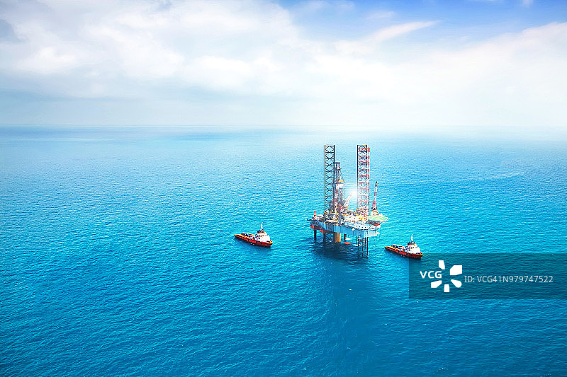 海上石油钻井平台图片素材
