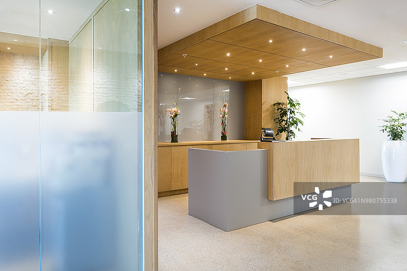 办公室或酒店的现代接待区空旷空间图片素材