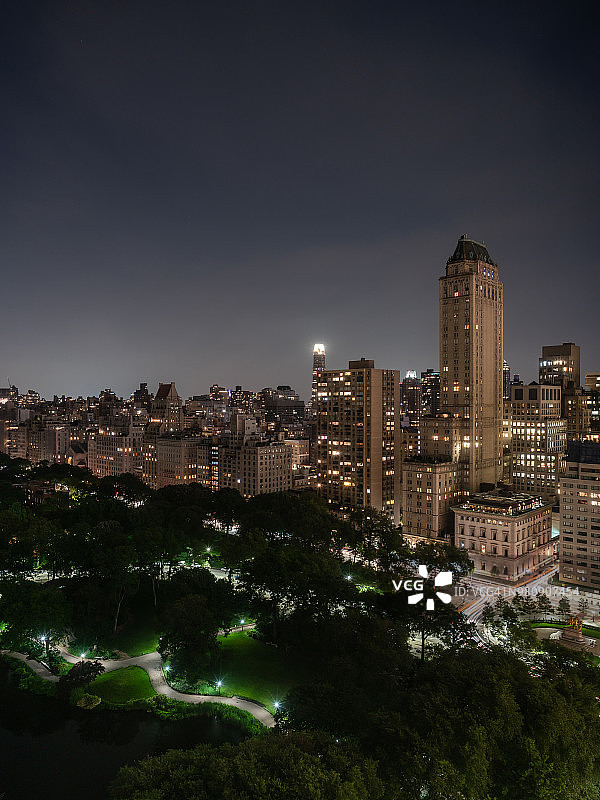 纽约中央公园的俯视图图片素材