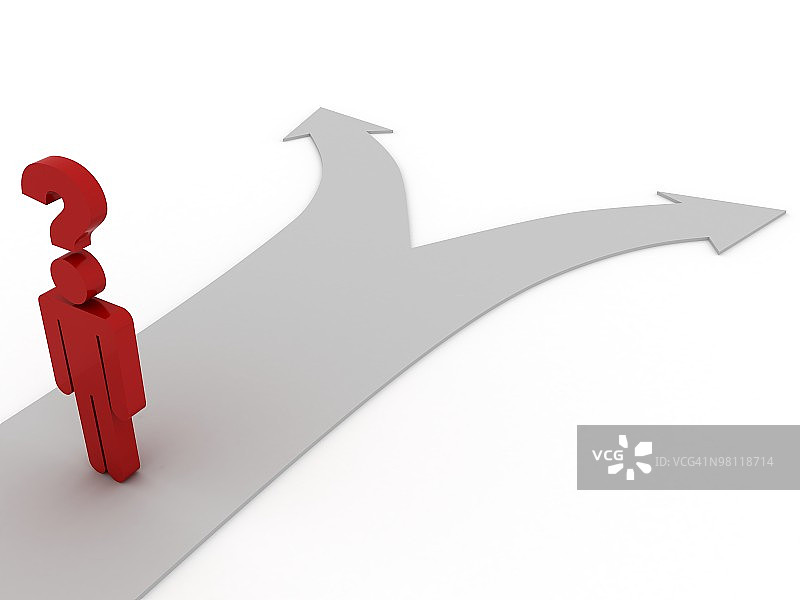 十字路口的选择图片素材