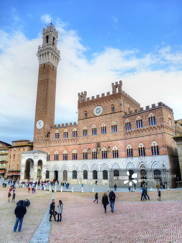 意大利托斯卡纳锡耶纳的田野广场图片素材