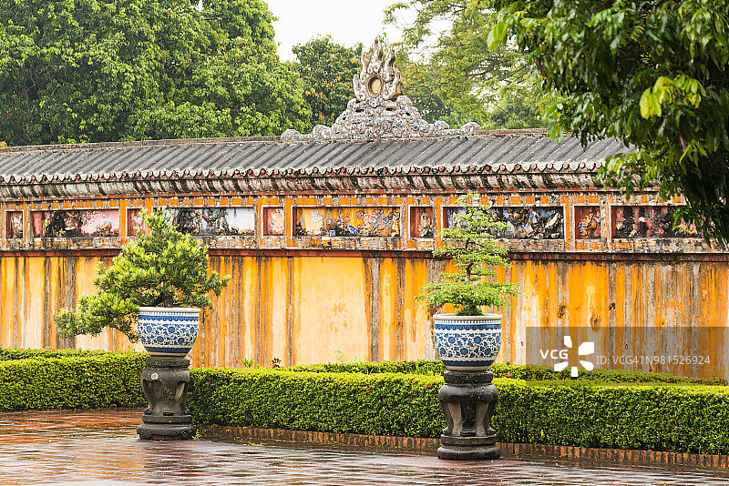 越南顺化皇城的墙壁图片素材