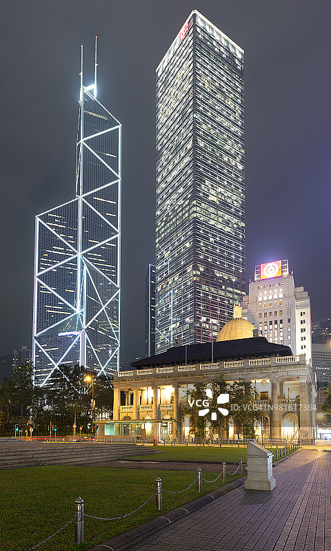 中国香港前立法会大楼夜景图片素材