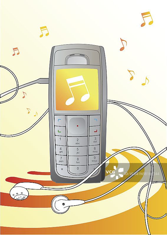 音乐手机插画图片素材