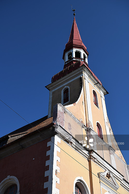 爱沙尼亚帕尔努圣伊丽莎白路德教堂的顶部图片素材