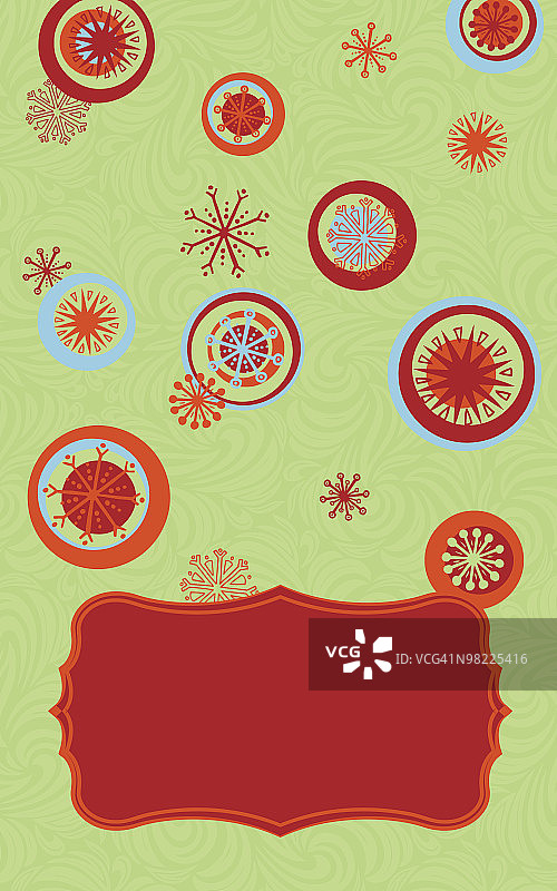 复古雪花卡片图片素材