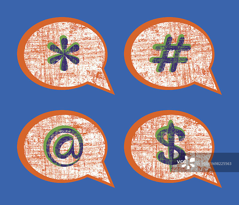 做旧对话气泡图片素材