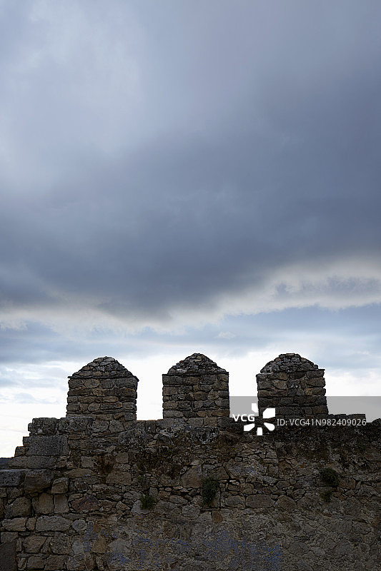 石墙和垛口图片素材