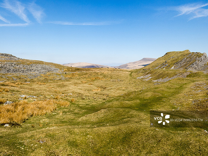 英国南威尔士布雷肯比肯斯国家公园附近矿山旧址图片素材