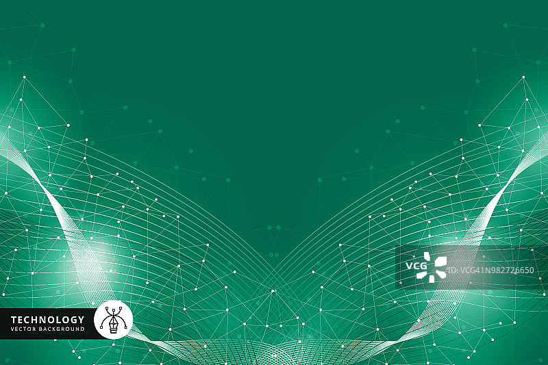 多边形几何网络连接概念背景图片素材