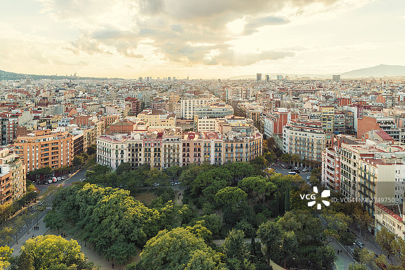 西班牙加泰罗尼亚巴塞罗那市图片素材