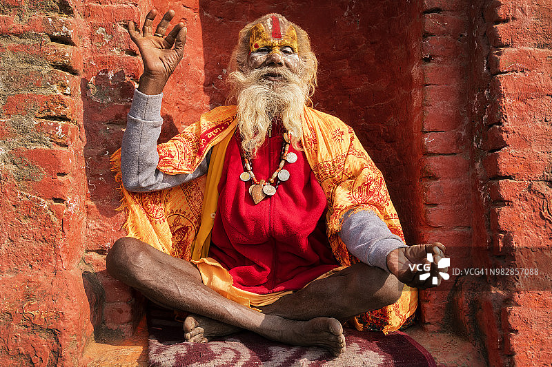 苦行僧，加德满都圣人，尼泊尔图片素材