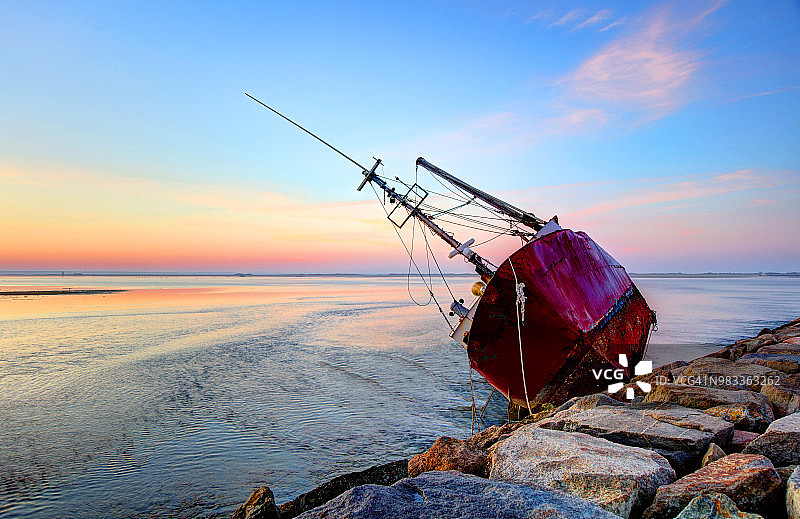 科德角沉船图片素材