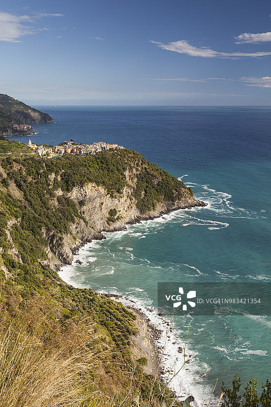 意大利利古里亚五渔村国家公园海岸线图片素材