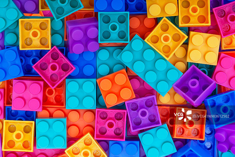 彩色塑料积木图片素材