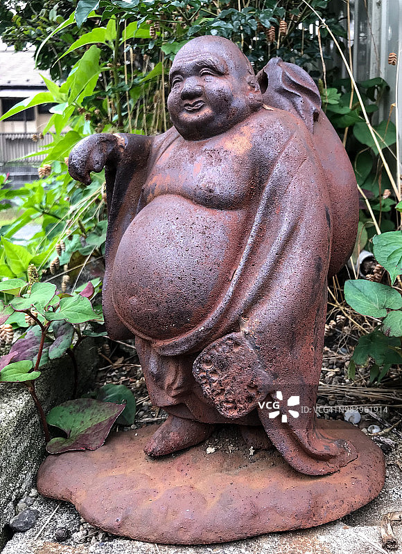 布袋和尚铸铁摆件图片素材