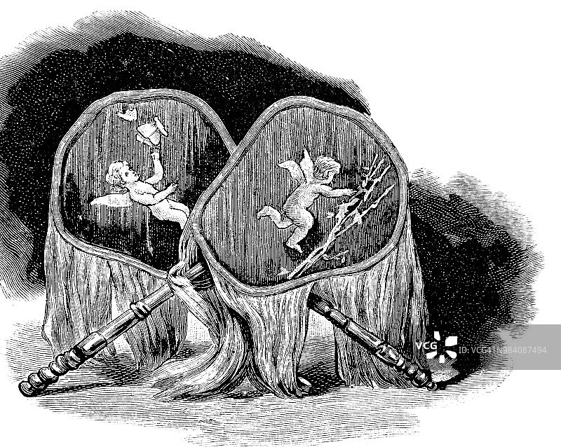 不同款式的壁炉手扇 / 洛可可风格图片素材