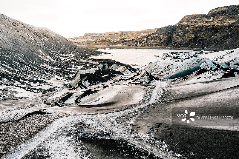 米达尔斯冰川，冰岛图片素材